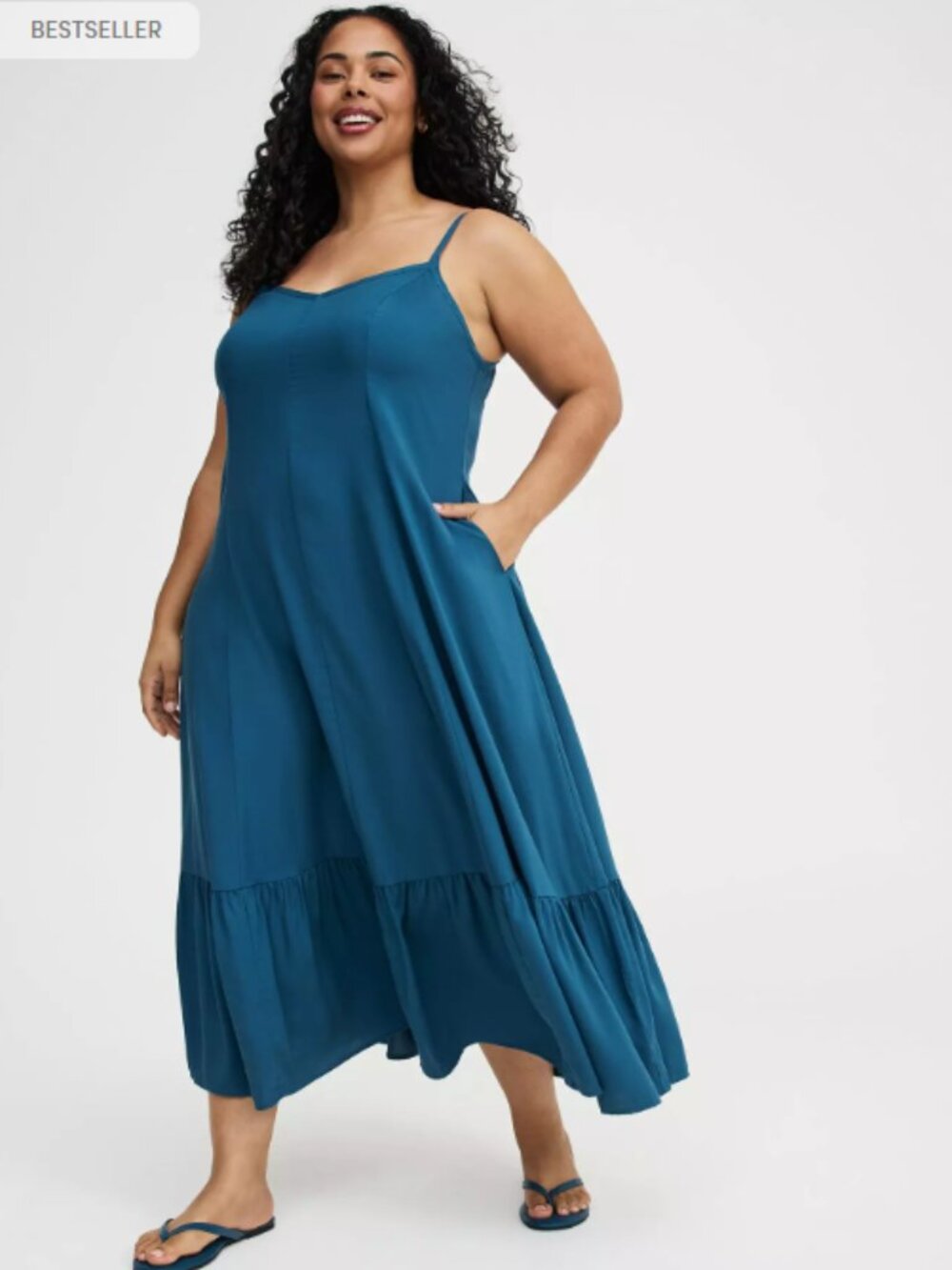 Torrid Tiered Trapeze Maxi Dress - Legion Blue NWT Sz 00 (10/M)
